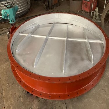 电动通风蝶阀专车送到唐山国义特种钢铁有限公司